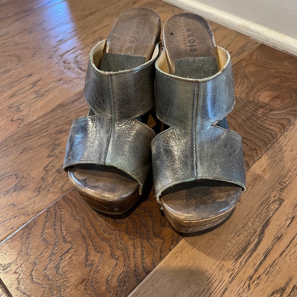 Bed Stu green wedges